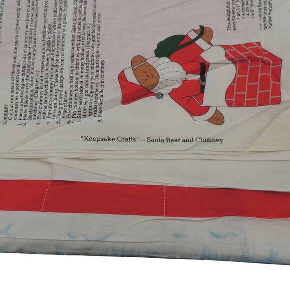 Cranston Keepsake Crafts Santa Bear and Chimney cut and sew - Picture 2 of 3
